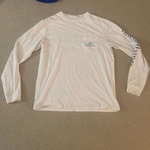 Christmas Vinyard Vines long sleeve White Tshirt Adult Size S